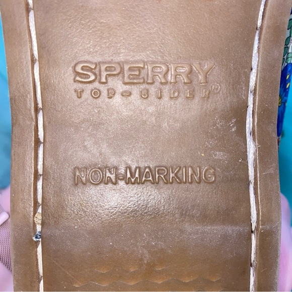 SPERRY - Women’s CANVAS FLORAL TOP SIDER SHOES - Worn 2-3 times - GUC - Size 9 M - Picture 8 of 9